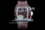 Swiss Replica Richard Mille RM011 Brown Ceramic Flyback Chronograph KV Factory Watch